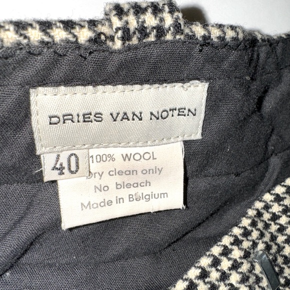 Dries Van Noten Houndstooth Wool Pants - Picture 3 of 8